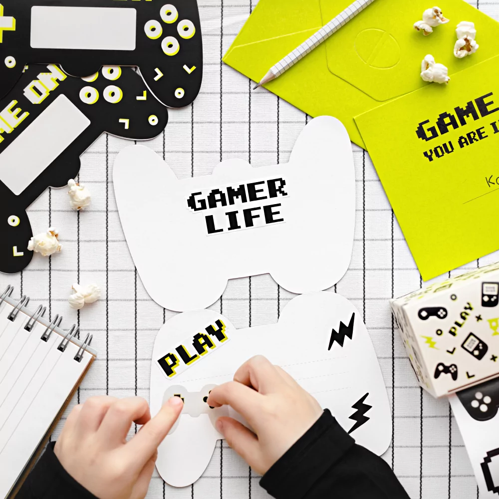 uitnodiging gamer kinderfeestje