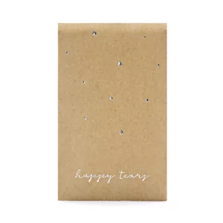 zakjes met tissues en de tekst happy tears