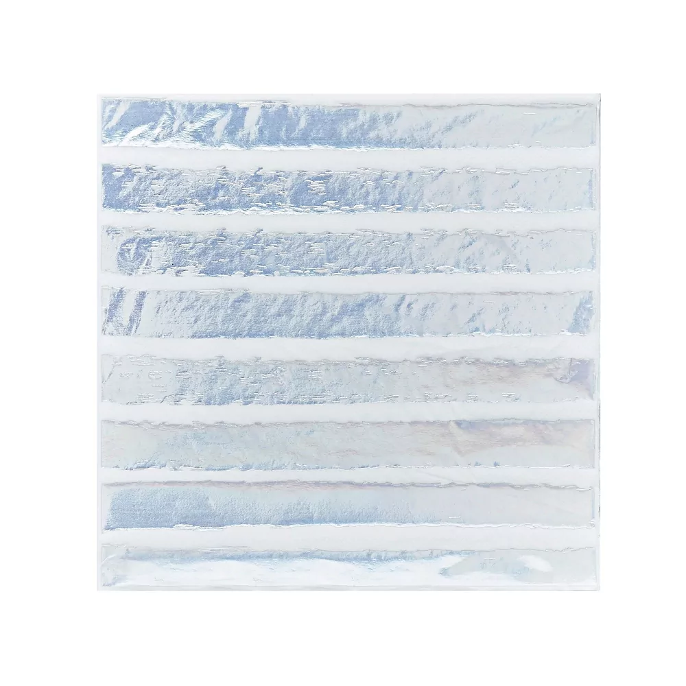 wit en iridescent gestreepte servet