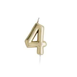 gouden cijfer 4 taart kaars