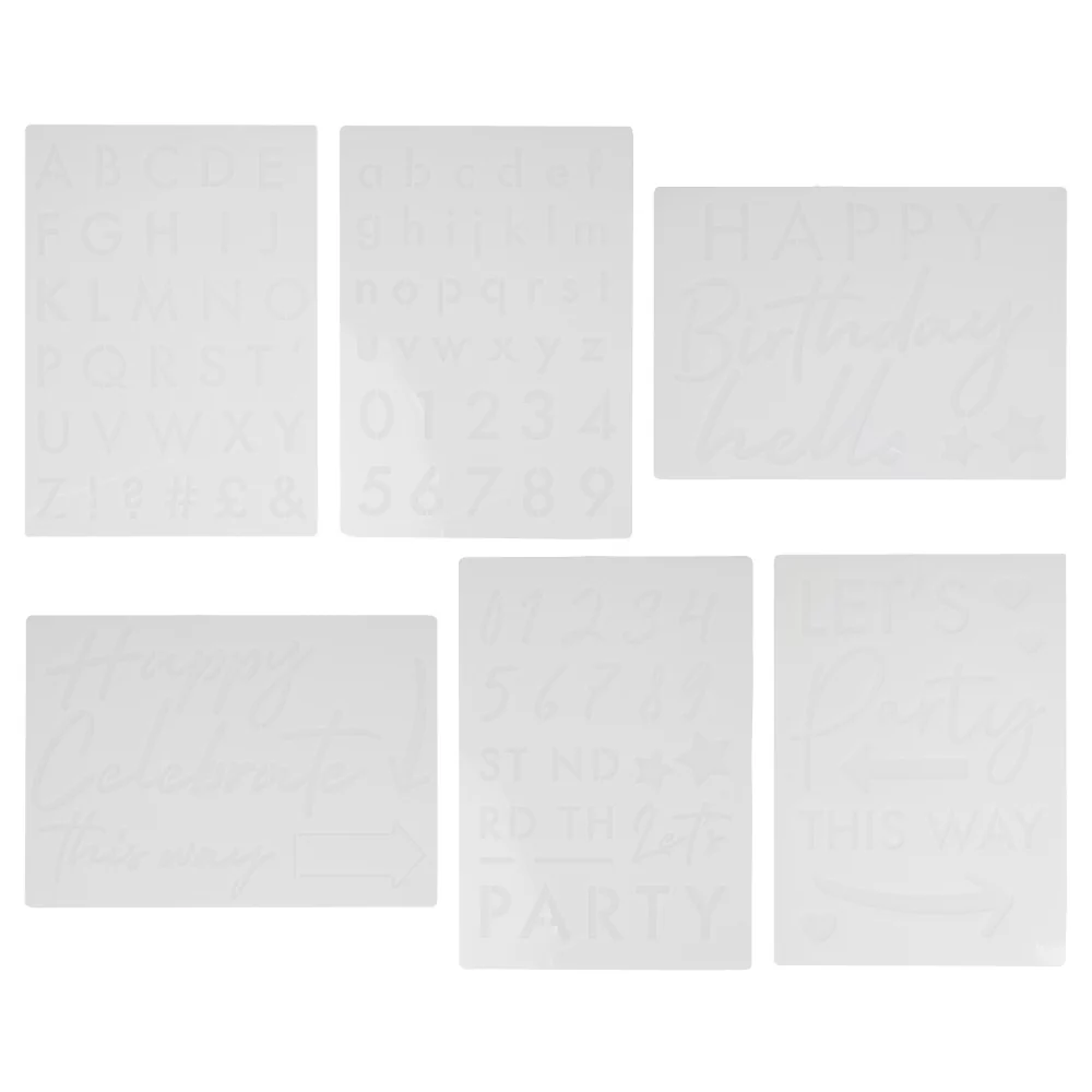 Stencils Verjaardag - 6 stuks - Afbeelding 2