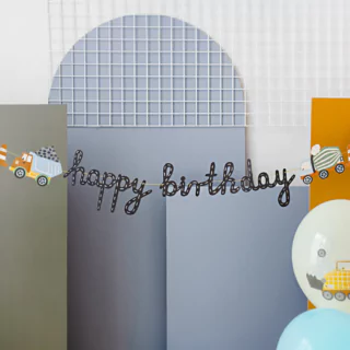 Slinger 'Happy Birthday' - Bouwvoertuigen