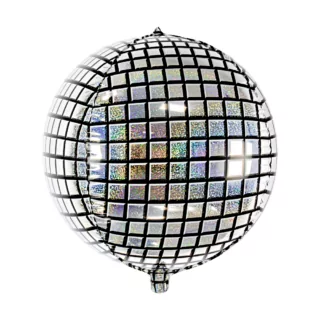 folieballon discobal zilver