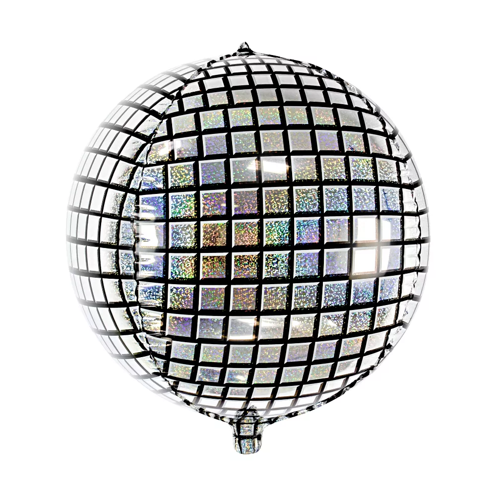 folieballon discobal zilver