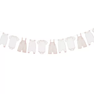 Slinger met roze en witte rompertjes