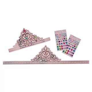Lichtroze met rose gouden tiara's met edelstenen