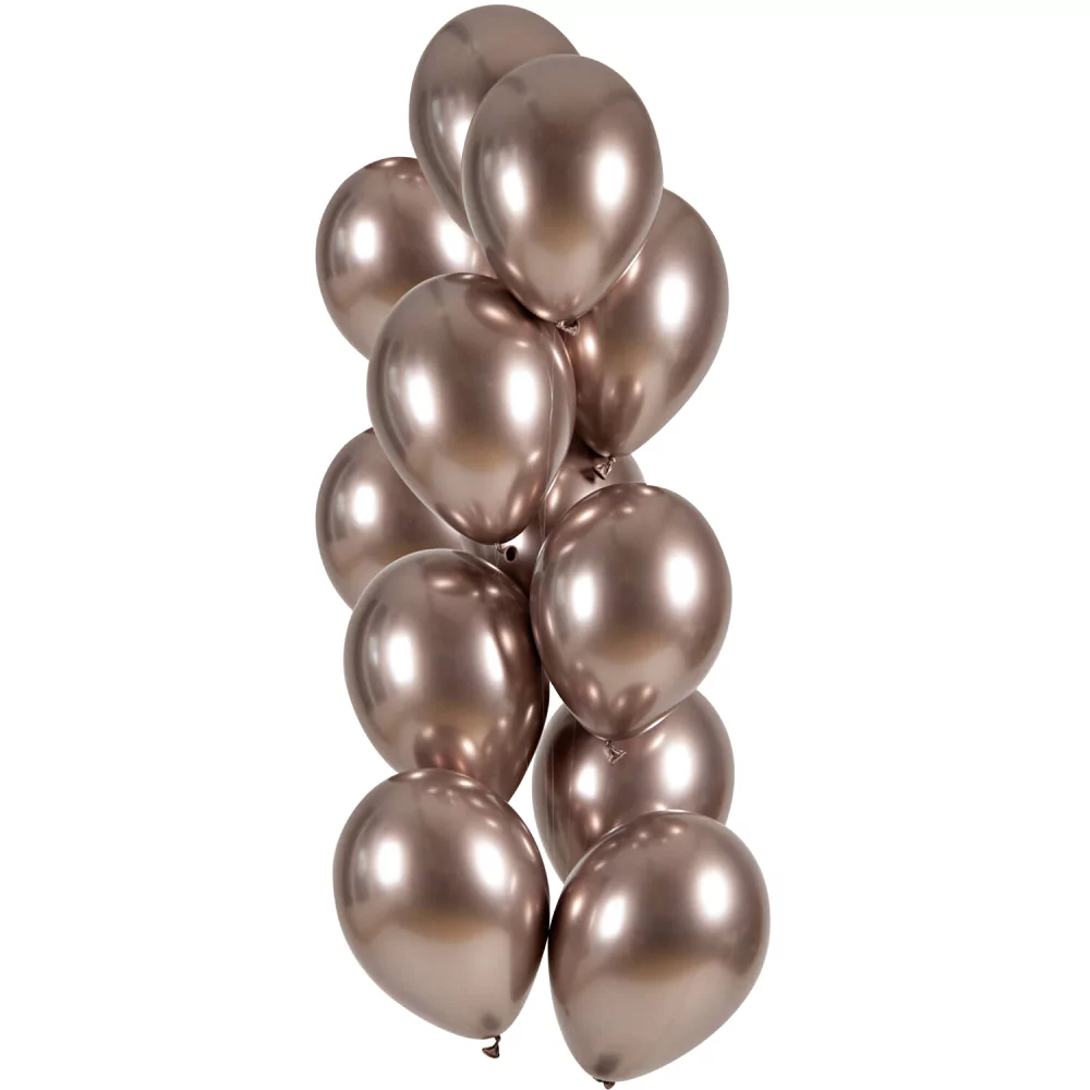 Rose gouden ballonnen met chrome effect