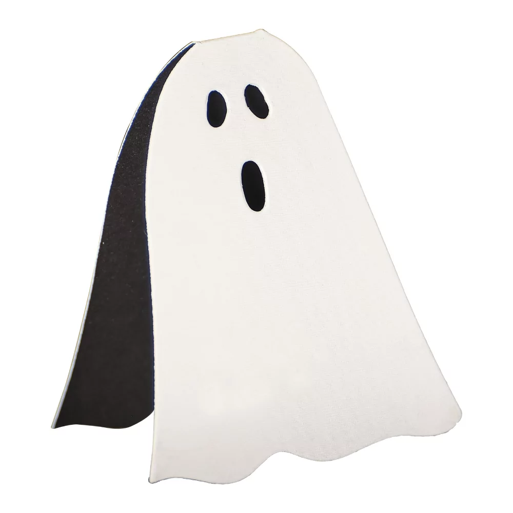 Tafelkaartjes in de vorm van een spookje met gezichtje