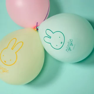 Pastel ballonnen met nijntje erop