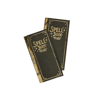 Servetten in de vorm van een spreukenboek met gouden details