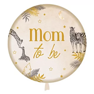 Folieballon mom to be in het goud en nude