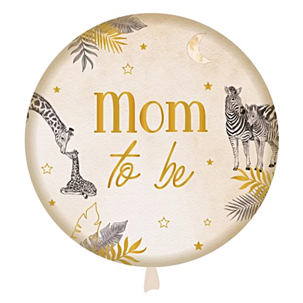 Folieballon mom to be in het goud en nude