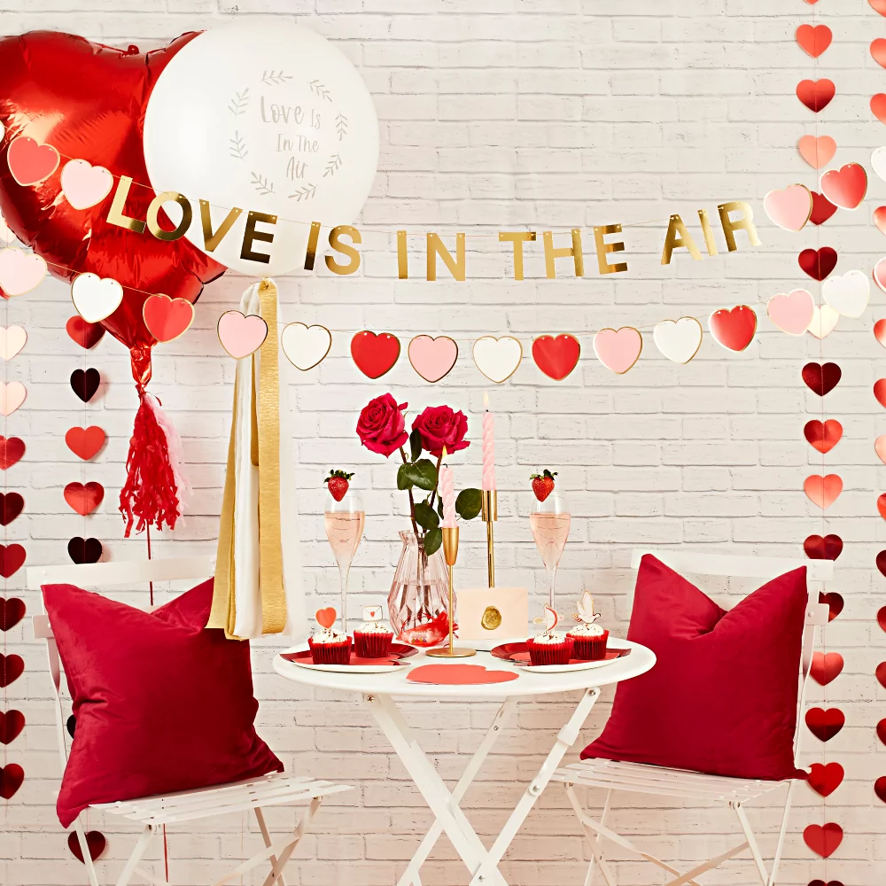 Hartjes Rood Roze Wit - 2,5 Meter - Afbeelding 3
