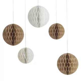 Bruine en creme honeycombs