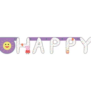 Happy Birthday letter banner peppa pig