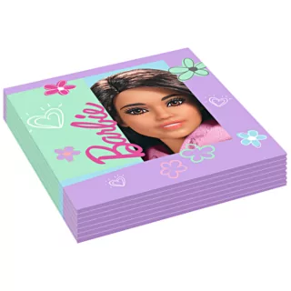 Servetten met barbie erop