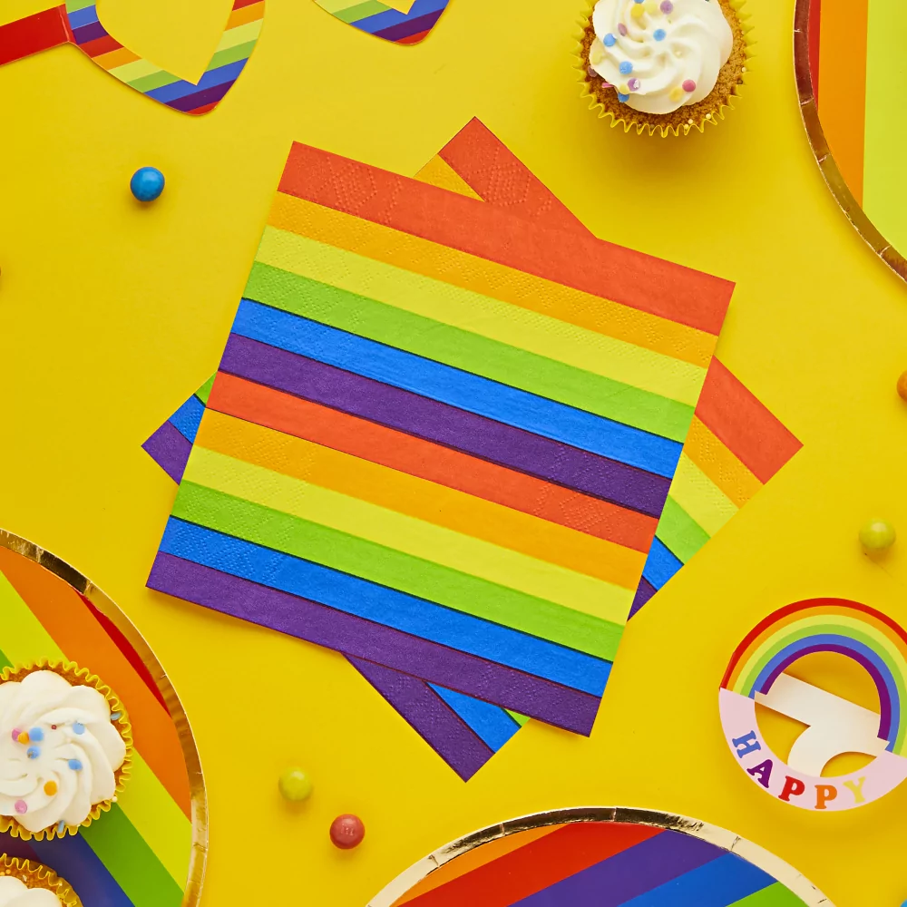 regenboog servetten