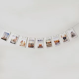fotoslinger personaliseerbaar goud en wit