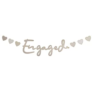 slinger engaged in het wit en goud