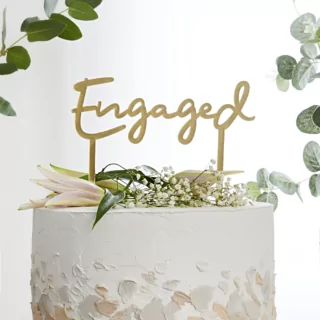 engaged gouden taart versiering