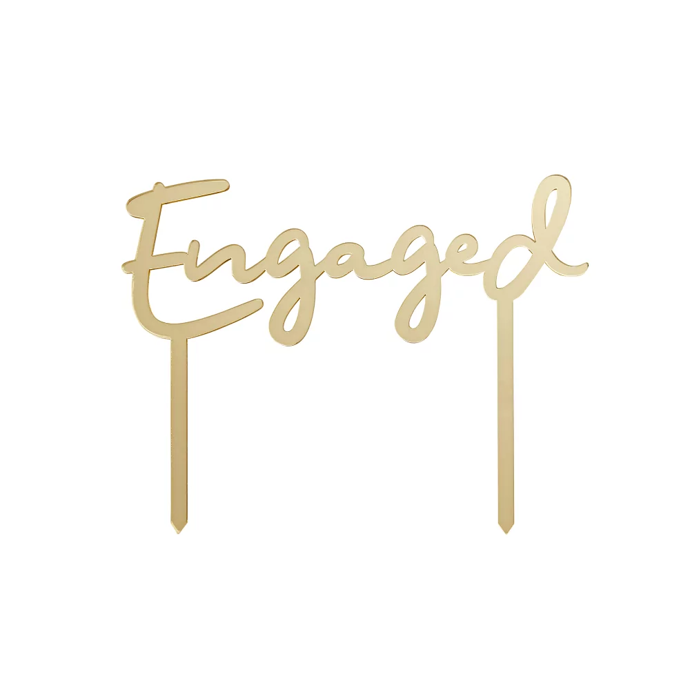 engaged gouden taart versiering