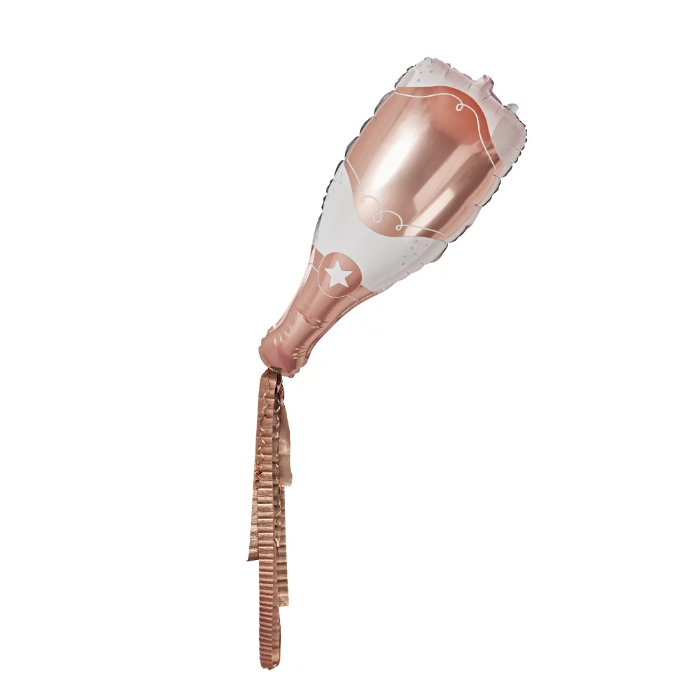 Rose gouden champagnefles met tassels