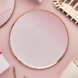 roze en rose goud bordje ombre effect