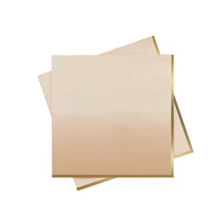 perzik en gouden ombre metallic servetten