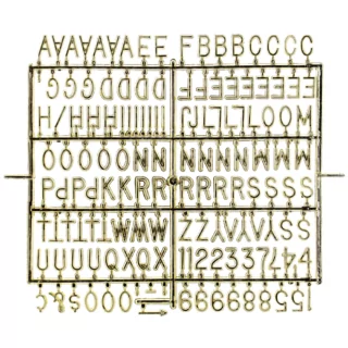 gouden letters voor een letterbord