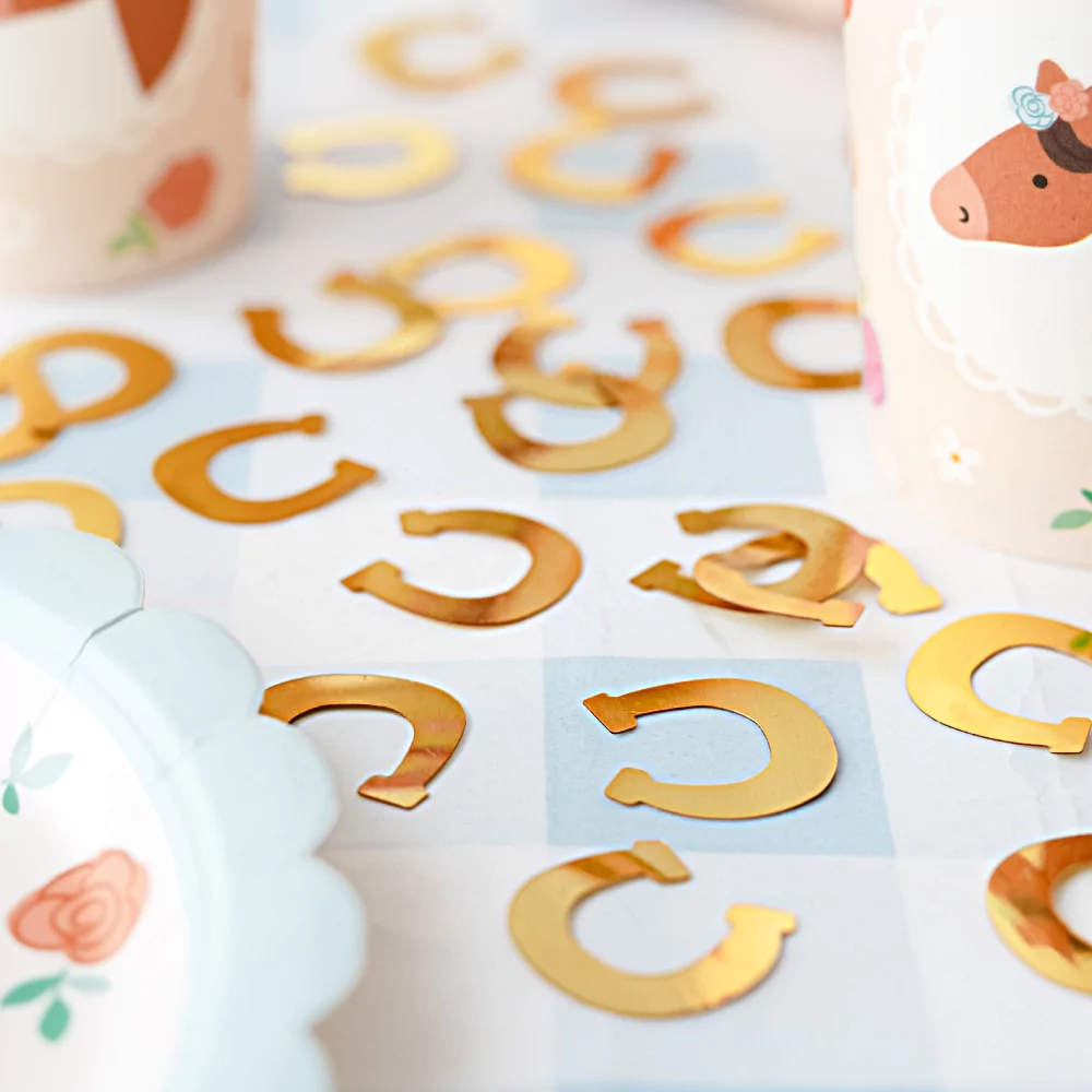 gouden hoefijzer confetti