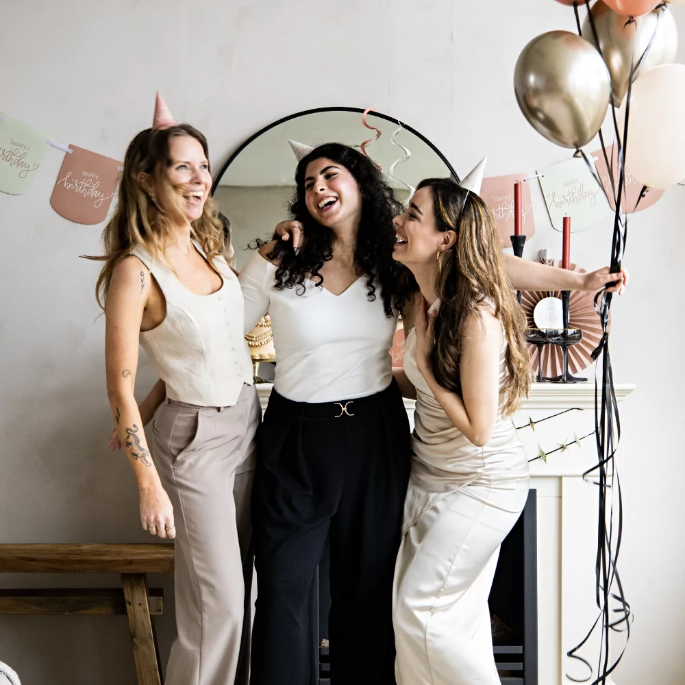 creme rose feest versiering verjaardag vrouw
