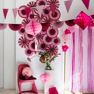 roze versiering verjaardag