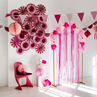 roze versiering verjaardag