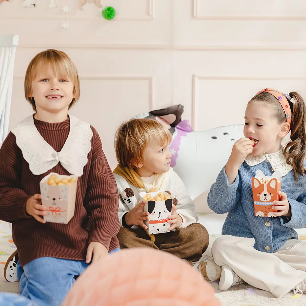 Popcornbakjes Puppies - 6 stuks - Afbeelding 3