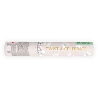confetti shooter met witte vlinder confetti