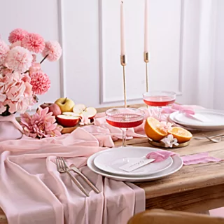 roze tafelversiering