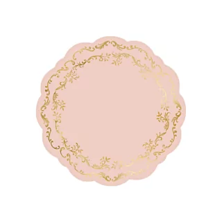 roze placemat met gouden details