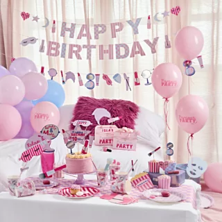 pamper party versiering