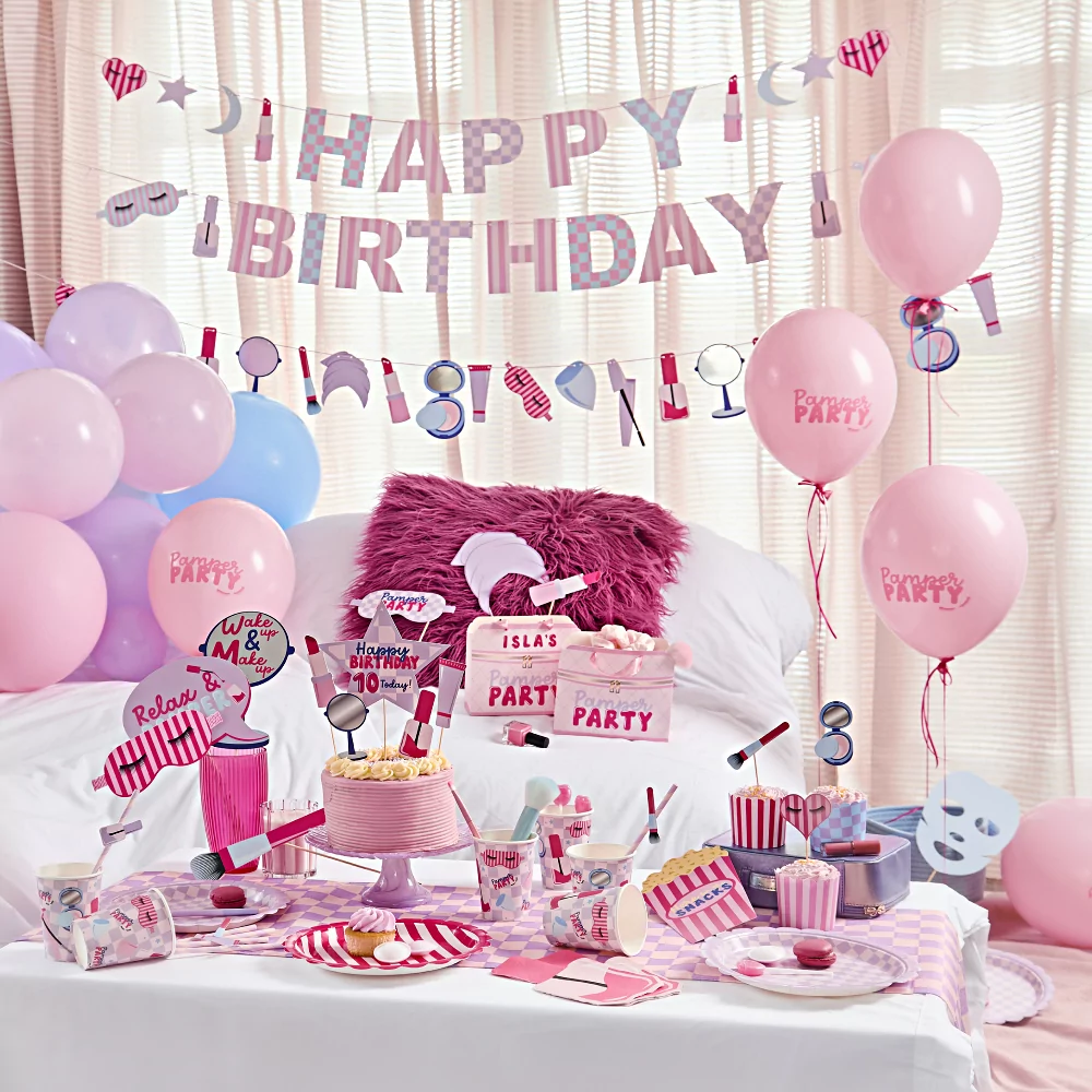 pamper party versiering