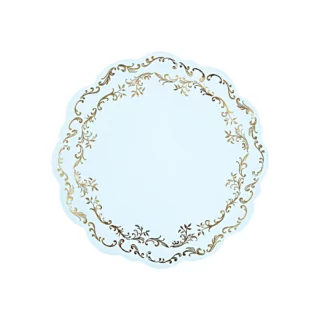 lichtblauwe placemat met gouden details