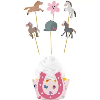 cupcake decoratieset paarden en hoefijzers