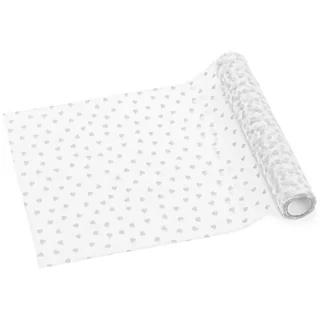 tafelloper tule met witte hartjes