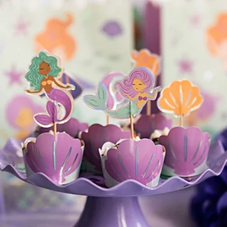 zeemeermin cupcake versiering