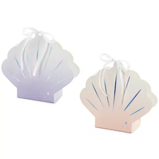 cadeautasjes schelpen lila en roze