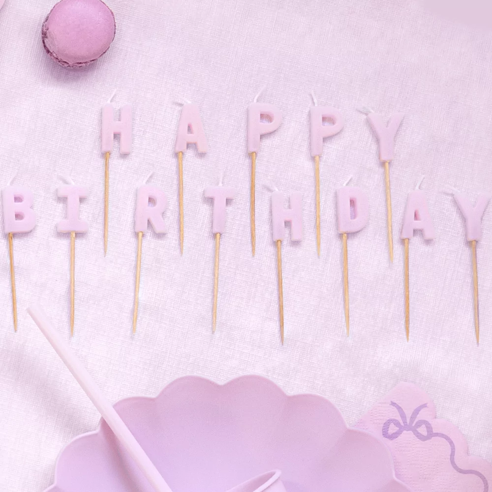 violet taart kaarsen happy birthday