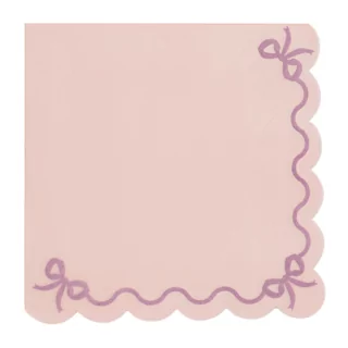 roze servetten met strikjes