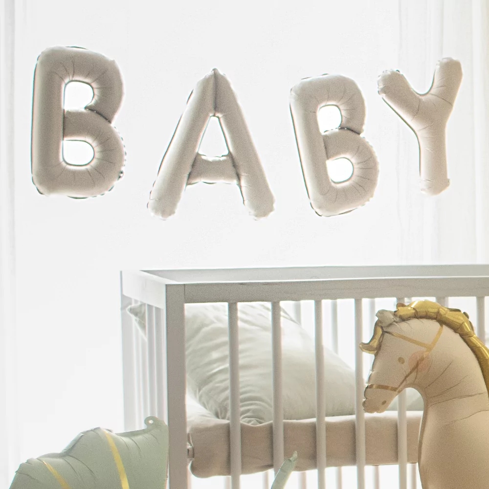 folieballonnen beige baby