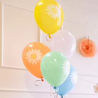 pastel madeliefjes ballonnen