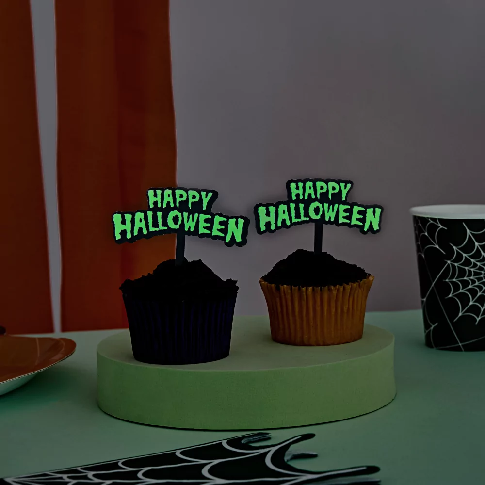 cocktailprikkers glow in the dark happy halloween