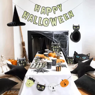 retro halloween versiering